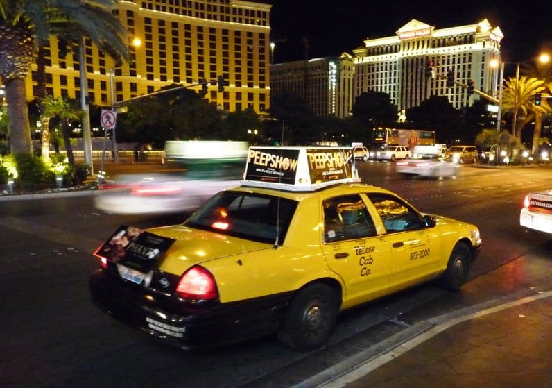 Como andar de táxi em Las Vegas