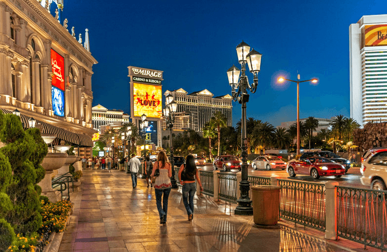 Andar a pé em Las Vegas 