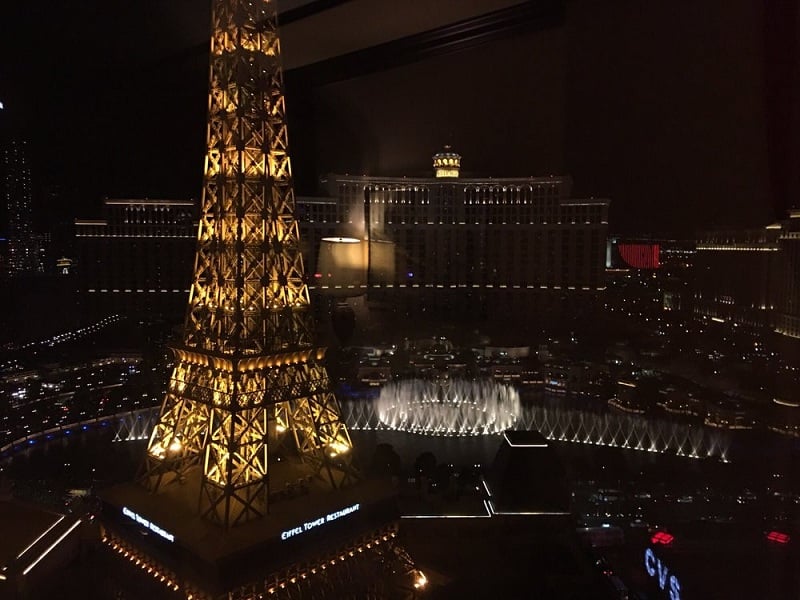 Torre Eiffel no hotel Cassino Paris em Las Vegas