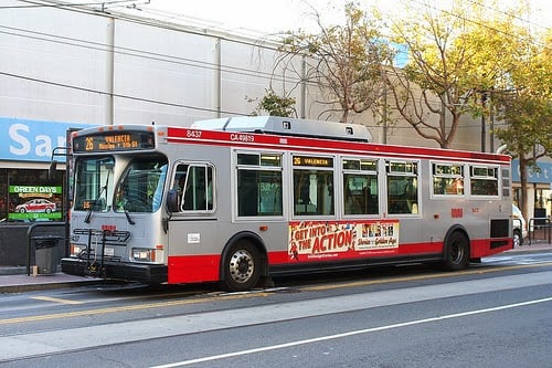 Ônibus em San Francisco na Califórnia