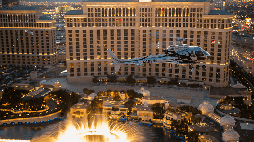 Passeio de Helicóptero a noite em Las Vegas 