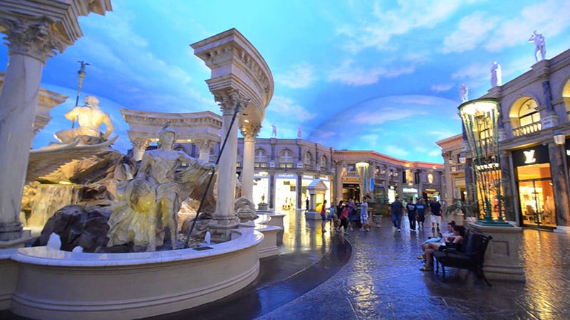 Forum Shops no Caesars Palace em Las Vegas