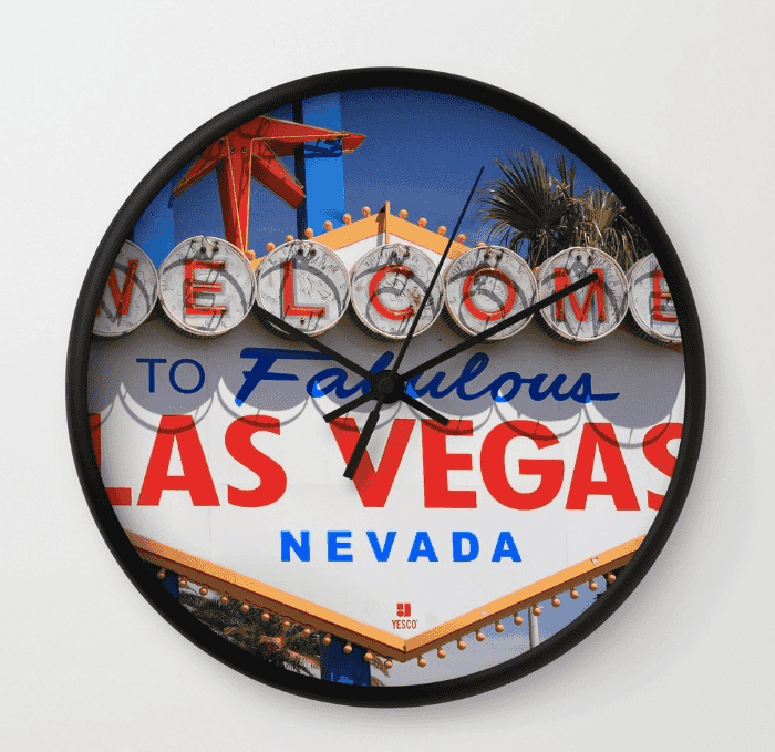 Souvenirs de relógios decorados em Las Vegas
